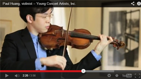 Watch Video - Paul Huang, Violinist - Young Concert Artists, Inc.