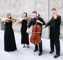 Project:CSQ - Violinist Luanne Homzy, Violinist Hana Kim, Violist David Walther, and Cellist Evgeny Tonkha